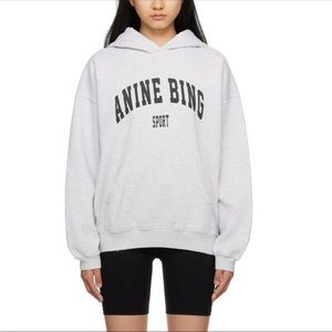 Anine Bing Harvey Logo hoodie Sweatshirt in gray